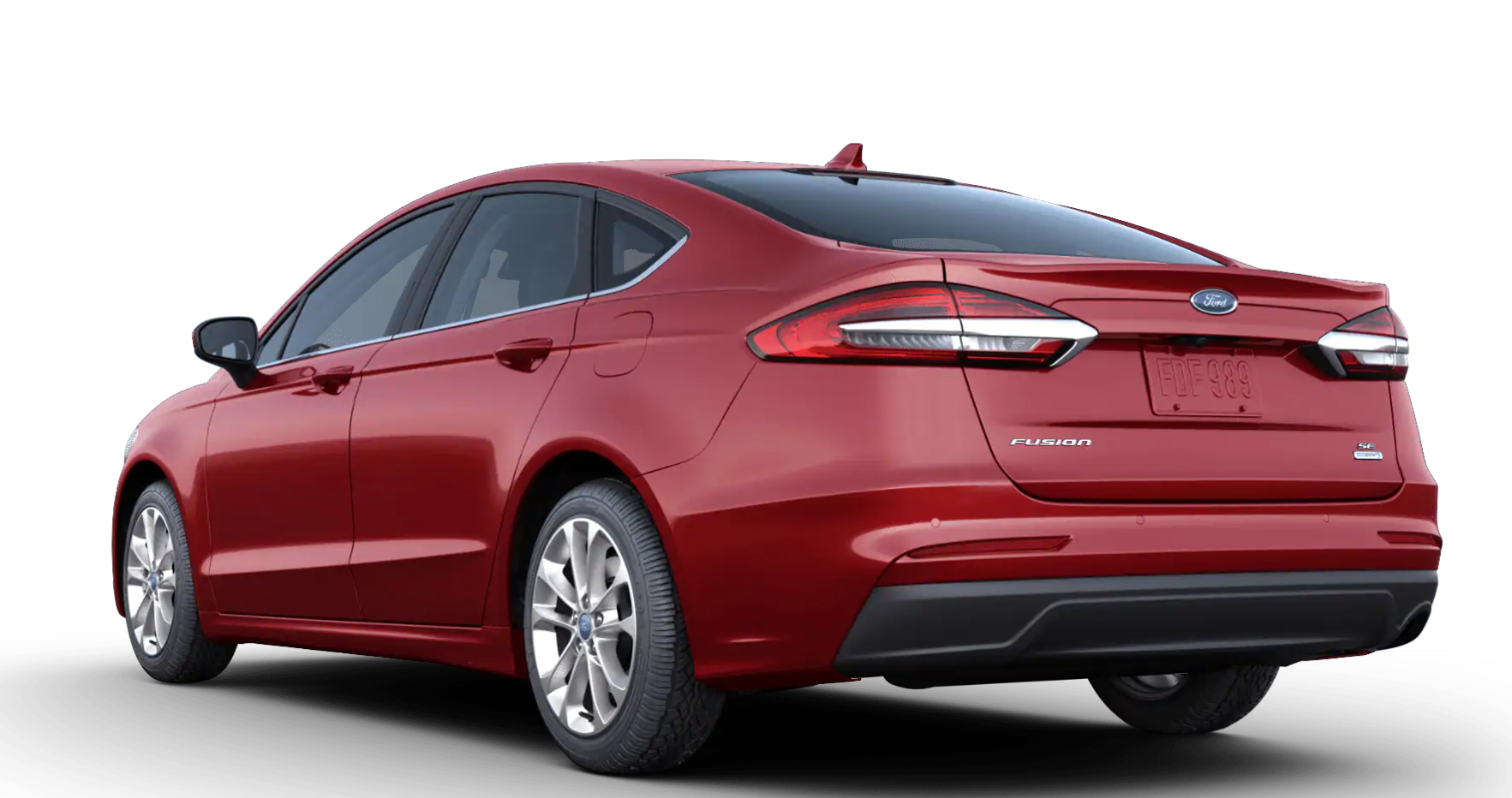 2020 Ford Fusion Sedan SE Rear View Red Exterior Picture.png